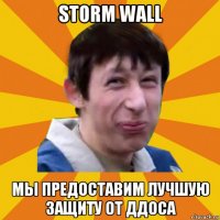 storm wall мы предоставим лучшую защиту от ддоса