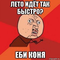 лето идёт так быстро? еби коня