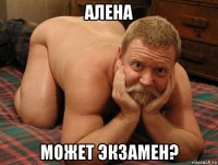 алена может экзамен?