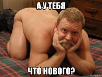 а у тебя что нового?