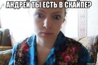 андрей ты есть в скайпе? 