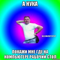 а нука покажи мне где на компьютере рабочий стол