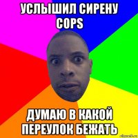 услышил сирену cops думаю в какой переулок бежать