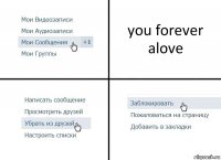 you forever alove