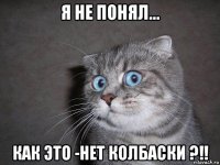 я не понял... как это -нет колбаски ?!!