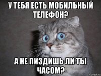 у тебя есть мобильный телефон? а не пиздишь ли ты часом?