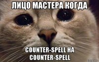 лицо мастера когда counter-spell на counter-spell