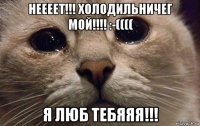 неееет!!! холодильничег мой!!!! :-(((( я люб тебяяя!!!