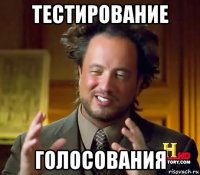 тестирование голосования