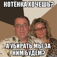 котёнка хочешь? а убирать мы за ним будем?