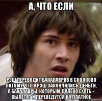 а, что если рэш переводит бакалавров в сколково потому, что у рэш закончились деньги, а бакалавры, которым далеко ехать - вылетят и переведутся на платное