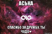 аська спасибо за дружбу, ты чудо♥