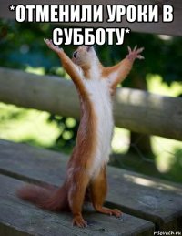 *отменили уроки в субботу* 