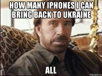 how many iphones i can bring back to ukraine all