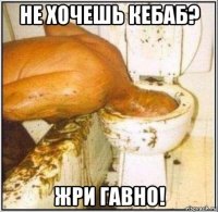 не хочешь кебаб? жри гавно!