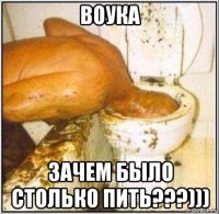 воука зачем было столько пить???)))