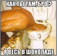 как ты там, бро ? я весь в шоколаде