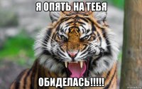 я опять на тебя обиделась!!!!!