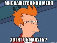 мне кажется или меня хотят обмануть?