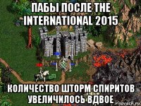 пабы после the international 2015 количество шторм спиритов увеличилось вдвое