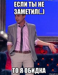 если ты не заметил(..) то я обидка