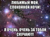 любимый мой, спокойной ночи! я очень, очень за тобой скучаю!!!