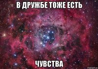 в дружбе тоже есть чувства