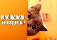 Маржаааан ты здесь?