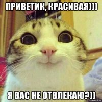 приветик, красивая))) я вас не отвлекаю?))