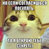 но если согласишься погулять, то я открою тебе секрет))