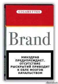 Минздрав предупреждает. Отсутствие рыскрытий приводит к ебле мозгов начальством