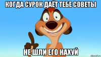 когда сурок даёт тебе советы не шли его нахуй