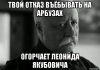 твой отказ въёбывать на арбузах огорчает леонида якубовича