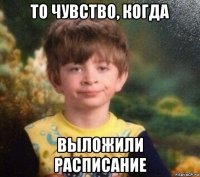 то чувство, когда выложили расписание