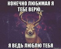 конечно любимая я тебе верю... я ведь люблю тебя