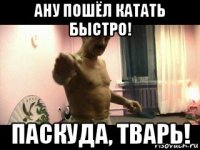 ану пошёл катать быстро! паскуда, тварь!