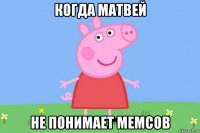 когда матвей не понимает мемсов