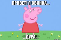 привет! я свинка... ...дура...