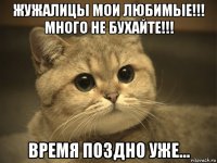 жужалицы мои любимые!!! много не бухайте!!! время поздно уже...