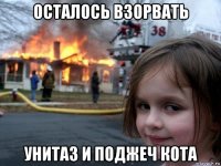 осталось взорвать унитаз и поджеч кота