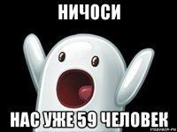 ничоси нас уже 59 человек