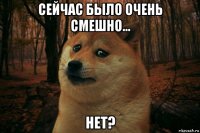 сейчас было очень смешно... нет?