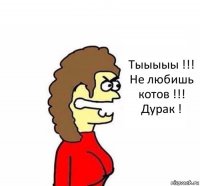 Тыыыыы !!! Не любишь котов !!! Дурак !