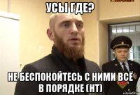 усы где? не беспокойтесь с ними всё в порядке (нт)