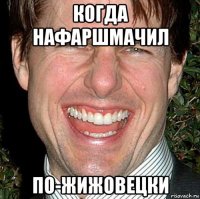 когда нафаршмачил по-жижовецки