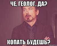 че, геолог, да? копать будешь?