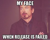 my face when release is failed