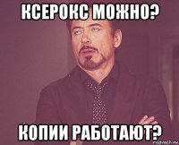 ксерокс можно? копии работают?