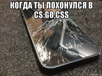 когда ты лохонулся в cs:go,css 