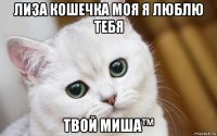 лиза кошечка моя я люблю тебя твой миша™